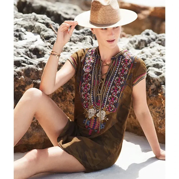 Johnny Was Ronnie Laceup Tunic Dress - Picture 6 of 8